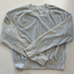 Civilianaire Women’s Ice Blue Velour Sweatshirt